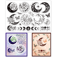 Custom PVC Plastic Clear Stamps, for DIY Scrapbooking, Photo Album Decorative, Cards Making, Moon, 160x110x3mm(DIY-WH0448-0096)