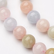 Natural Morganite Bead Strands, Round, 4mm, Hole: 0.8mm, about 96pcs/strand, 15.5 inch(G-P213-18-4mm)