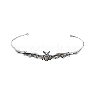 Alloy Hair Bands, Bat, Antique Silver, 145x15mm(PW-WGB2CC9-02)