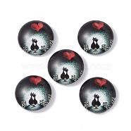 Glass Stickers, Self Adhesive Craft Stickers, Half Round, Heart Pattern, 12x4mm(GLAA-B006-01D)