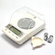 Diamond Jewelry Tool Digital Scale, Pocket Scale, Aluminum with ABS, Weight Capacity 250CT, Weight Increment 0.005CT, with Two Weights, White, 135x89x68mm(TOOL-A006-01)