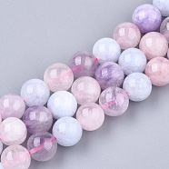 Natural Morganite Beads Strands, Round, Mixed Color, 8mm, Hole: 1mm, about 45~47pcs/strand, 14.1 inch~14.9 inch(G-T108-30B)