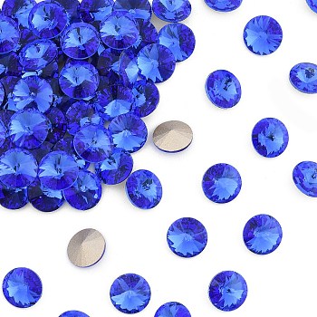 Preciosa&reg MAXIMA Crystal Round Stones, Czech Crystal, Bicone(436 11 177 Rivoli), Dura Foiling, 30050 Sapphire, SS39(8.15~8.4mm)