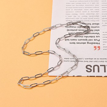 Non-Tarnish 304 Stainless Steel Cable Chain Necklaces, Stainless Steel Color, 17.1 inch(43.5cm)