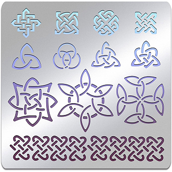 Stainless Steel Cutting Dies Stencils, for DIY Scrapbooking/Photo Album, Decorative Embossing DIY Paper Card, Matte Stainless Steel Color, Knot Pattern, 156x156mm