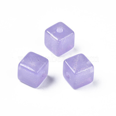 Lilac Cube Acrylic Beads