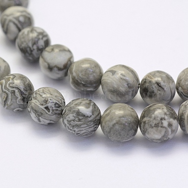 Natural Map Stone/Picasso Stone/Picasso Jasper Beads Strands(G-G697-F03-8mm)-3