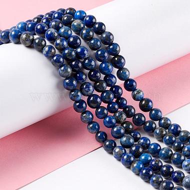 Chapelets de perles rondes en lapis-lazuli naturel(G-E262-01-6mm)-4