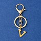 304 Stainless Steel Initial Letter Charm Keychains(KEYC-YW00005-22)-1