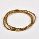 Golden Plated Electroplate Non-Magnetic Synthetic Hematite Round Beads Strands(X-G-J169A-2mm-04)-2