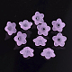 Chunky abalorios violetas transparente de acrílico flor helada(X-PL560-4)-2
