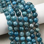 Natural Apatite Beads Strands, Round, 8mm, Hole: 0.8mm, about 48pcs/strand, 15.35 inch(39cm)(G-F674-04-8mm)