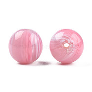 Resin Beads, Imitation Gemstone, Round, Pink, 20mm, Hole: 2mm(RESI-T054-002D)