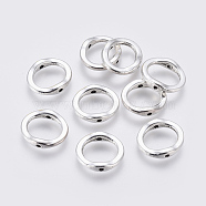 Tibetan Style Alloy Bead Frame, Ring, Antique Silver, Lead Free & Cadmium Free, 15x13x3.5mm, Hole: 1.5mm(LF10768Y)