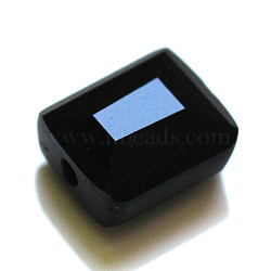 Imitation Austrian Crystal Beads, Grade AAA, Faceted, Rectangle, Black, 10x12x5.5mm, Hole: 0.9~1mm(SWAR-F060-12x10mm-23)
