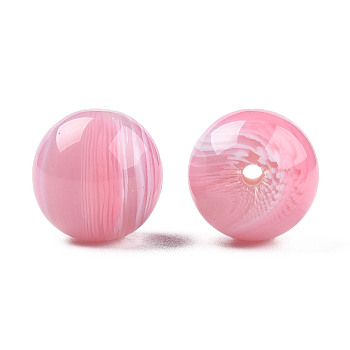 Resin Beads, Imitation Gemstone, Round, Pink, 20mm, Hole: 2mm