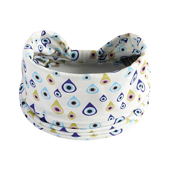 Simulation Cotton Hair Bands, Wide Hair Accessories for Women, Eye Pattern, 480~800x140mm