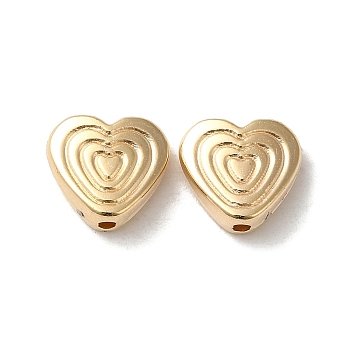 CCB Plastic Beads, Heart, Golden, 9x9.5x3.5mm, Hole: 1.4mm