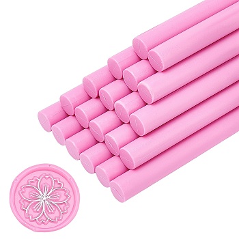 Sealing Wax Sticks, for Retro Vintage Wax Seal Stamp, Pearl Pink, 135x11mm