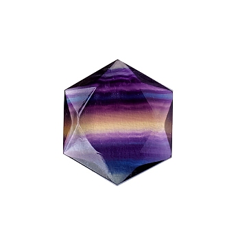 Natural Fluorite Healing Star of David Ornament, Reiki Energy Stone Display Decorations, 30mm