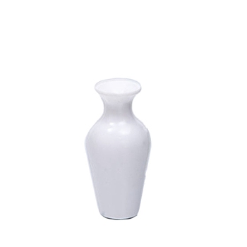 Dollhouse Accessories, Simulation Mini ABS Vase Model, White, 12x28mm