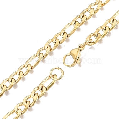 Men's 201 Stainless Steel Figaro Chains Necklace(NJEW-N050-A08-5-50G)-2