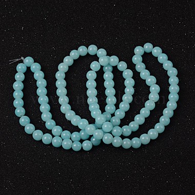 Imitation Jade Glass Beads Strands(DGLA-S076-8mm-19)-3