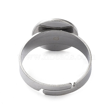 Adjustable 304 Stainless Steel Finger Rings Components(STAS-F149-21P-D)-3