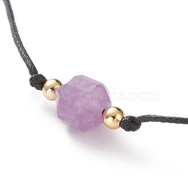 Faceted Natural Amethyst Pendant Necklaces(NJEW-JN03230-03)-2