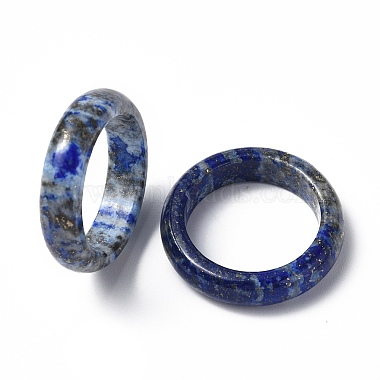 Natural Gemstone Plain Band Ring for Women(RJEW-P044-01B-M)-3