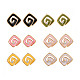 Brass Micro Pave Clear Cubic Zirconia Stud Earring Findings with Enamel(KK-S356-624G-NF)-1