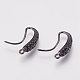 Brass Earring Hooks with Cubic Zirconia(KK-P150-44B)-1