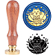 Brass Wax Seal Stamp with Handle(AJEW-WH0184-0247)-1