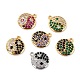 Eco-Friendly Brass Micro Pave Cubic Zirconia Charms(ZIRC-C027-10-RS)-1
