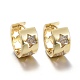 Brass Micro Pave Cubic Zirconia Huggie Hoop Earrings(EJEW-K083-40G-B)-1