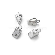 Brass Charms, Cheese, Platinum, 11x6x5mm(PW-WG88235-02)