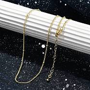 Rack Plating Brass Satellite Chain Necklaces for Women, Lead Free & Cadmium Free, Long-Lasting Plated, Real 18K Gold Plated, 17.91 inch(45.5cm)(NJEW-H049-01G)