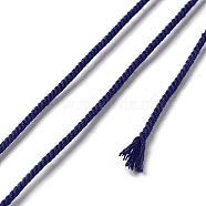 Polyester Twisted Cord, Round, for DIY Jewelry Making, Prussian Blue, 1.2mm, about 38.28 Yards(35m)/Roll(OCOR-G015-01B-21)