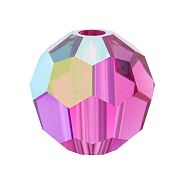 Preciosa&reg Crystal Beads, Czech Crystal, 451 19 602 Round, 70350 200 Fuchsia AB, 4mm, Hole: 1mm(X-PRC-BB4-70350-200)