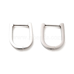 202 Stainless Steel Hoop Earrings, with 304 Stainless Steel Pins, Arch, 16x3x14mm(EJEW-C076-06F-P)