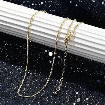 Rack Plating Brass Satellite Chain Necklaces for Women, Lead Free & Cadmium Free, Long-Lasting Plated, Real 18K Gold Plated, 17.91 inch(45.5cm)