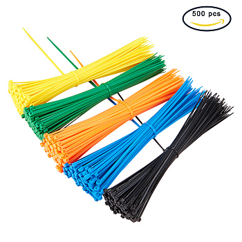 Plastic Cable Ties, Tie Wraps, Zip Ties, Mixed Color, 20cm