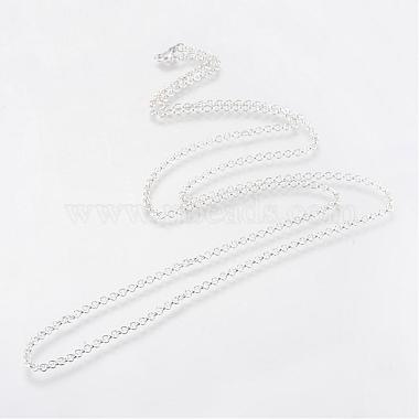 Iron Rolo Chains Necklace Making(MAK-R015-75cm-S)-2