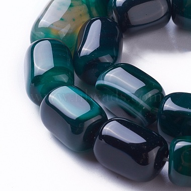 14mm DarkSlateGray Cuboid Natural Agate Beads