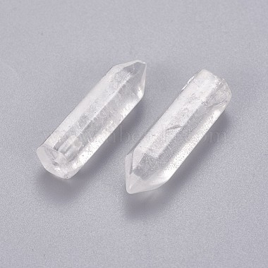 cuentas puntiagudas de cristal de cuarzo natural(G-F614-08)-2