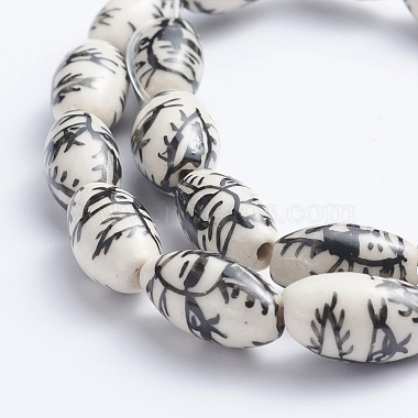 Handmade Printed Porcelain Beads(PORC-G004-A23)-3