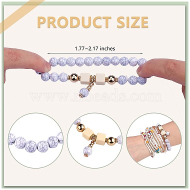 11pcs ensemble de bracelets extensibles de perles de rocaille boho(JB737A)-3