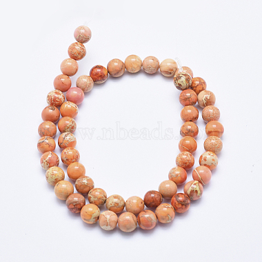 Natural Imperial Jasper Beads Strands(G-A175B-8mm-07)-2
