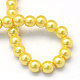 Baking Painted Pearlized Glass Pearl Round Bead Strands(X-HY-Q330-8mm-67)-4