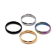 Ионное покрытие (ip) 304 простое кольцо из нержавеющей стали для женщин(RJEW-B036-08)-1